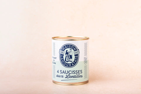 Conserve de Saucisses Lentilles pack de 4 - prêtes à l'emploi